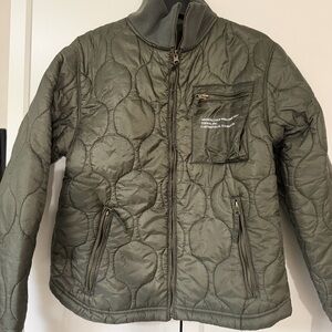 Teesar Military Style Quilted Jacket – Olive Green – XS – Lightweight